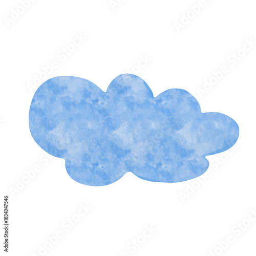 Decorative blue clouds. Vector graphics.