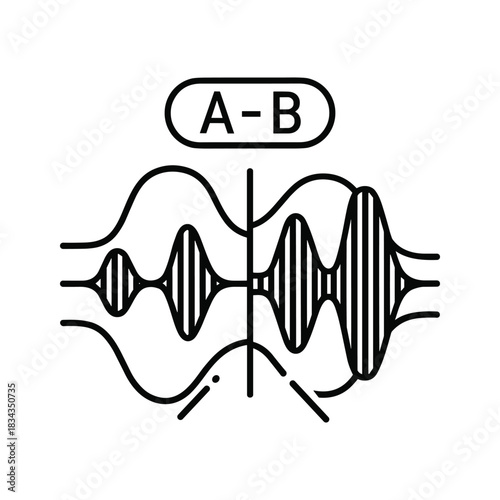 A to B Data Signal Waveform Transformation and Comparison Diagram