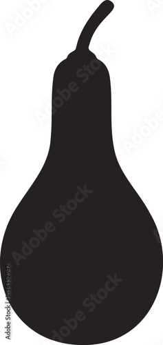 Bottle gourd silhouette vector flat illustration design.