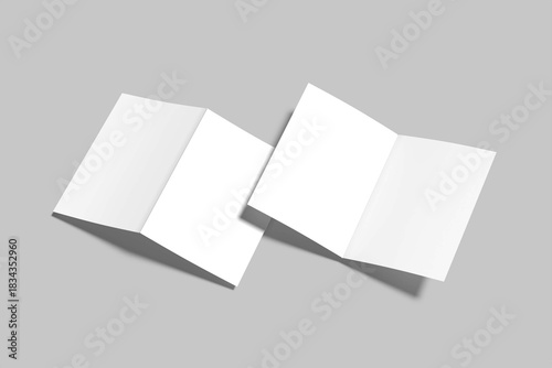 Bifold Mockup Design Blank 3D