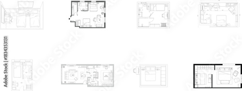 Collection of Architectural Floor Plans for Compact Living Spaces