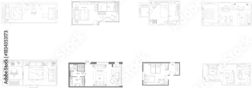 Diverse Architectural Floor Plans for Small Living Spaces