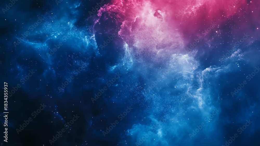 Obraz premium Colorful cosmic nebula with stars and gases.