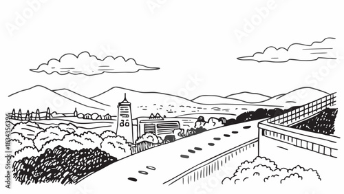 Very beautiful expansive Chattanooga views from Lookout Mountain, revealing lush forests, rolling hills, and a distant horizon under warm daylight, forming a tranquil and inspiring elevated landscape.