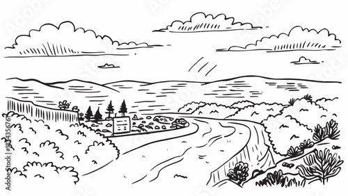 Very beautiful expansive Chattanooga views from Lookout Mountain, revealing lush forests, rolling hills, and a distant horizon under warm daylight, forming a tranquil and inspiring elevated landscape.