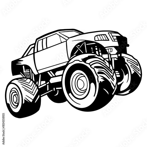 Monster truck drawn