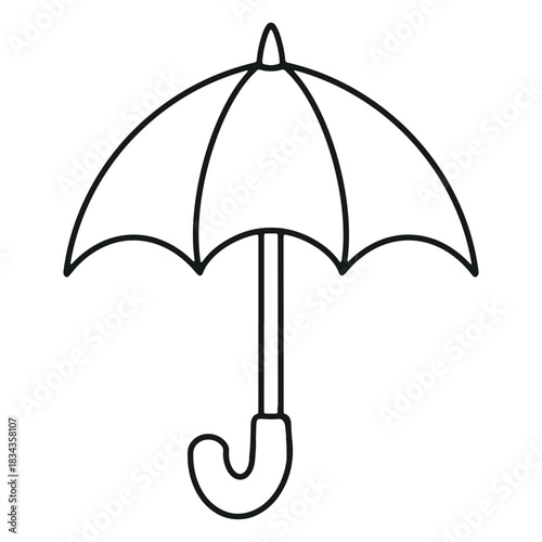 Open umbrella stripes stroke