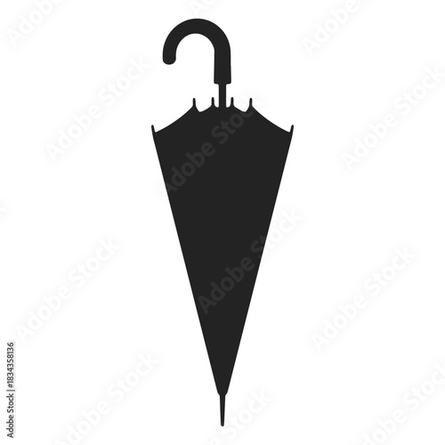 Simple closed umbrella silhouette