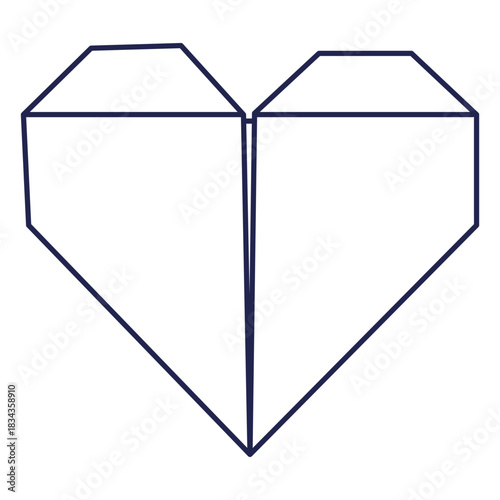 Origami heart stroke heart