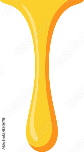 Golden Honey Dripping Viscous Liquid Flowing.
