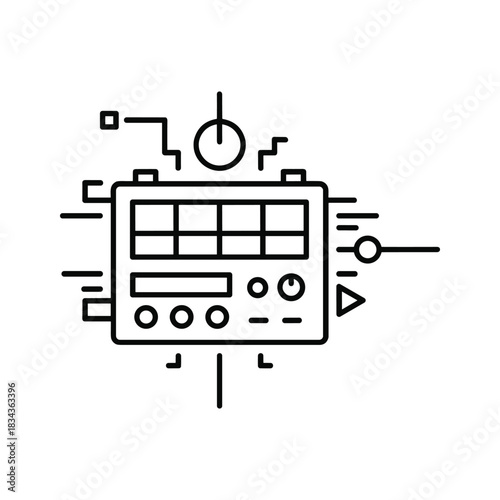 Digital Audio Workstation Controller Line Icon