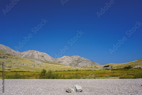 Fototapeta Naklejka Na Ścianę i Meble -  view behind Vela Luka beach