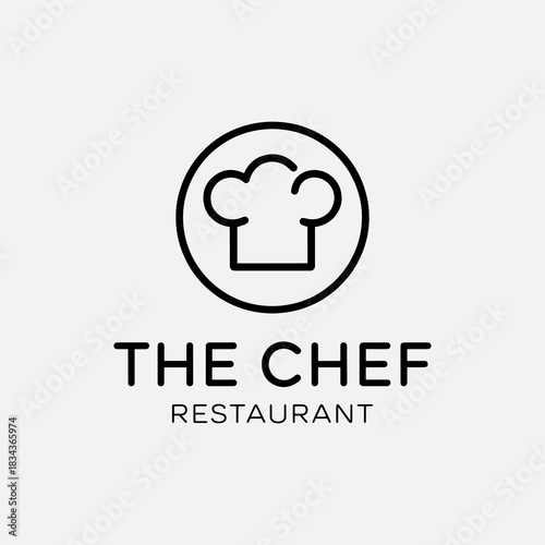Creative chef restaurant logo design