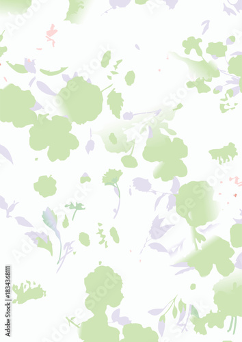 Seamless colorful floral pattern. Hand drawn flowers, herbs, leaves, branches, berries, tulip. Simple cute flat vector elements. Design for textile, cover, wallpaper