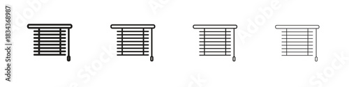 Blinds icon, Set vector logo design templates,