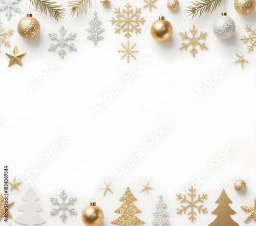 08 Luxury Gold Silver Christmas Border Design