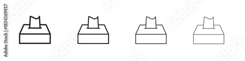 Box tissue icon, Set vector logo design templates,