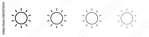 Brightness icon, Set vector logo design templates,