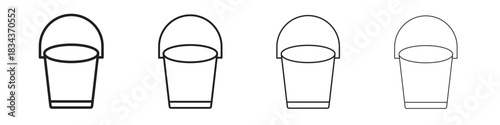 Bucket icon, Set vector logo design templates,