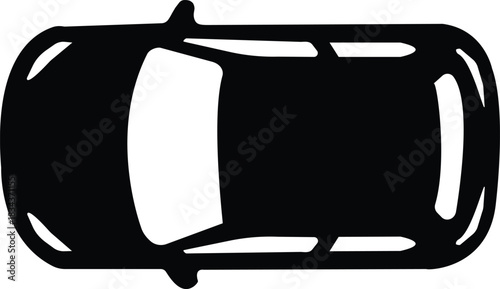 Black car icon in flat style, vehicle silhouette with SUV, sedan, convertible and pickup , monochrome transport symbol pack and automotive graphic synonym