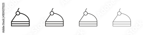Cake-slice icon, Set vector logo design templates,