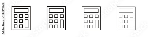 Calculator icon, Set vector logo design templates,
