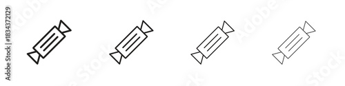 Candy-sweet icon, Set vector logo design templates,