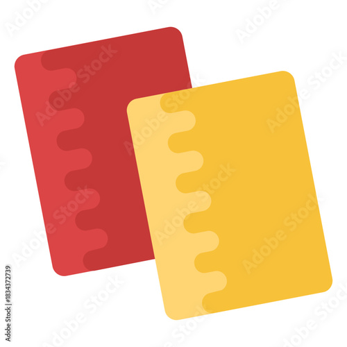 Football penalty cards flat