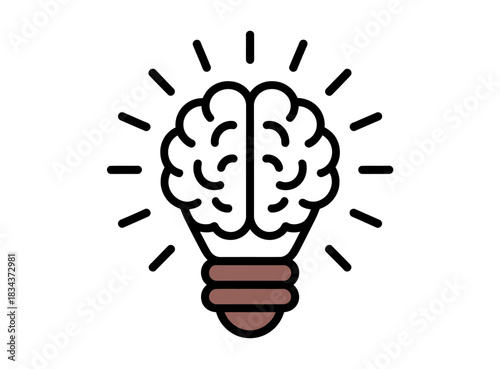 A light bulb illuminates an idea, symbolizing creativity and innovation.