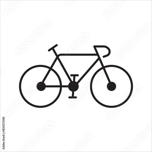 Bicycle. Bike icon vector. Cycling concept. Sign for bicycles path Isolated on white background. Trendy Flat style for graphic design, logo, Web site, social media, UI, mobile app, EPS10
