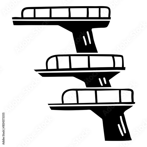 Swimming diving boards multiple