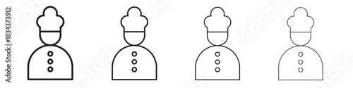Chef icon, Set vector logo design templates,