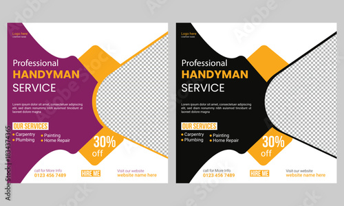 handyman services Instagram post banner template