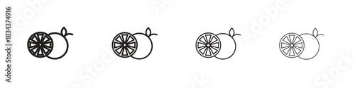 Citrus icon, Set vector logo design templates,