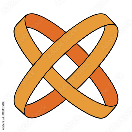 A sleek crossed ring featuring two smoothly intersecting bands that symbolize unity, harmony, and strength. Its minimalist, modern design adds a refined touch to any style.
