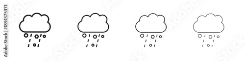 Cloud hail icon, Set vector logo design templates,
