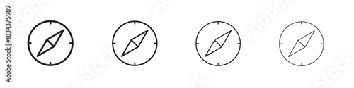 Compass icon, Set vector logo design templates,