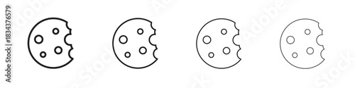 Cookie icon, Set vector logo design templates,