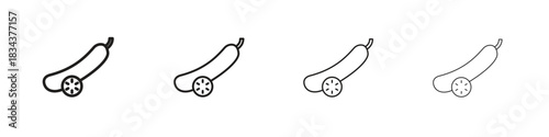 Cucumber icon, Set vector logo design templates,