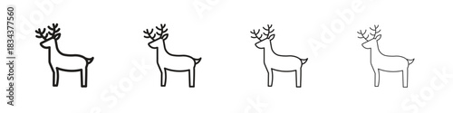 Deer icon, Set vector logo design templates,