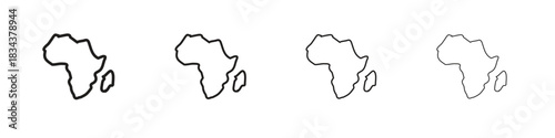 Earth africa icon, Set vector logo design templates,