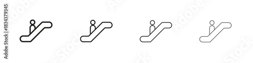 Escalator icon, Set vector logo design templates,