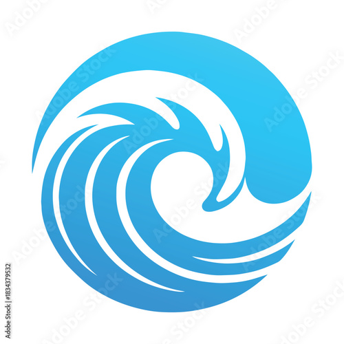 Wallpaper Mural Water wave logo design template Torontodigital.ca