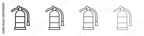 Fire extinguisher icon, Set vector logo design templates,