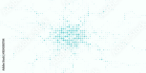 Medical healthcare seamless background. Green blue cross pattern. Repeating plus symbol wallpaper. Vector hospital pattern. Tech backdrop for presentation, banner, booklet, brochure, leaflet, poster