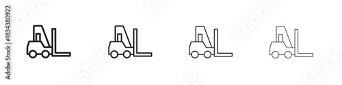 Forklift icon, Set vector logo design templates,