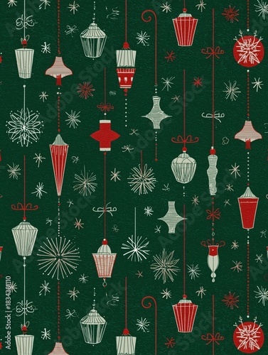 Mid-Century Modern Christmas Pattern