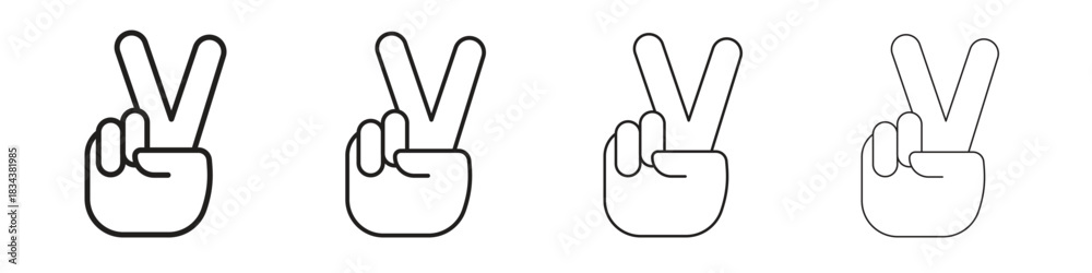 Obraz premium Hand scissors icon, Set vector logo design templates,