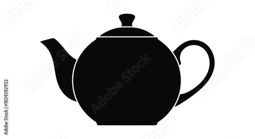 Elegant teapot silhouette a minimalist design for tea lovers and kitchen decor silhouette