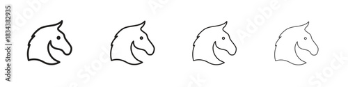 Horse icon, Set vector logo design templates,